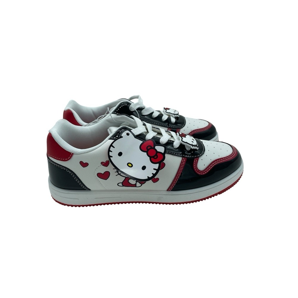 Hello Kitty Shoes Womens Size 8 Low Top Patent Lace Up Sanrio Cute Sneakers